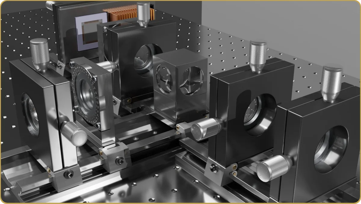 Twyman-Green interferometer setup measuring a SLM